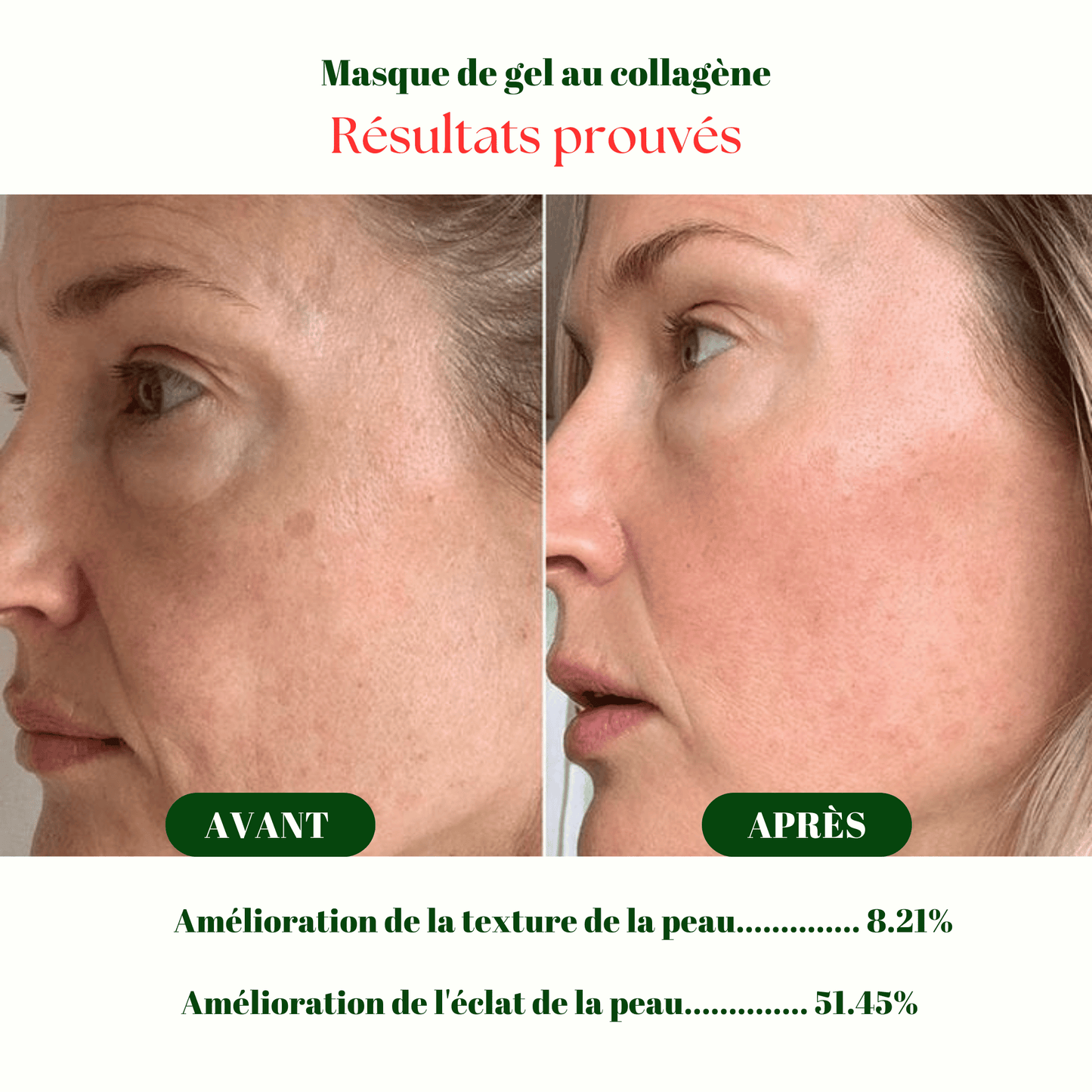 Masques Bio Collagène Pack de 4